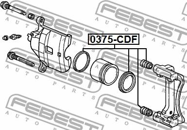 Febest 0375-CDF - Təmir dəsti, əyləc kaliperi furqanavto.az