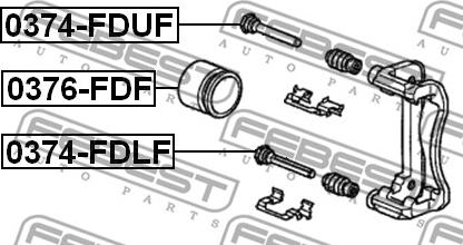 Febest 0376-FDF - Piston, əyləc kaliperi furqanavto.az