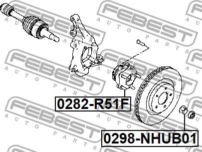 Febest 0298-NHUB01 - Ox qayığı, ötürmə mili furqanavto.az