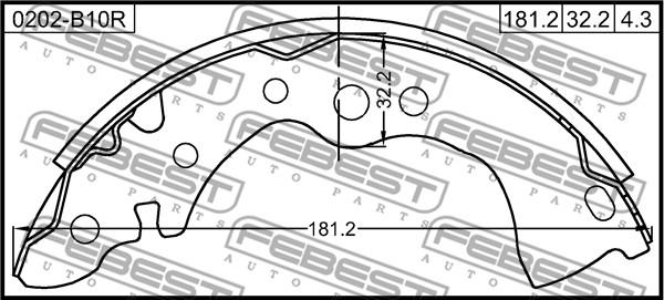 Febest 0202-B10R - Əyləc Başlığı Dəsti furqanavto.az