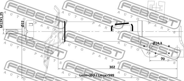 Febest 02110-005RL - Amortizator furqanavto.az