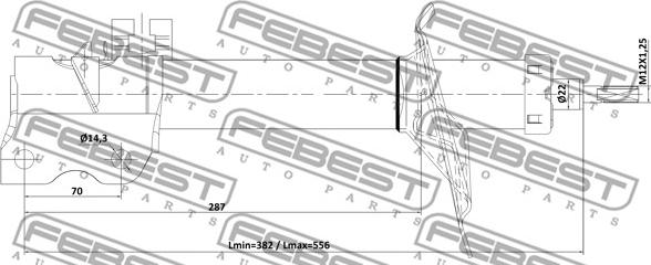 Febest 02110-006FR - Amortizator furqanavto.az