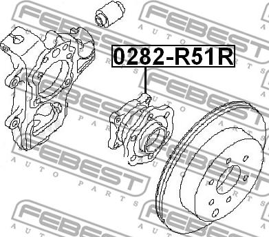 Febest 0282-R51R - Təkər Qovşağı furqanavto.az