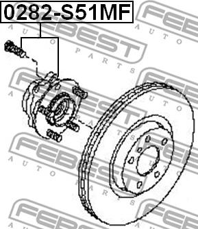 Febest 0282-S51MF - Təkər Qovşağı furqanavto.az