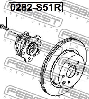 Febest 0282-S51R - Təkər Qovşağı furqanavto.az