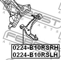 Febest 0224-B10RSLH - Yolun idarəedici qolu furqanavto.az