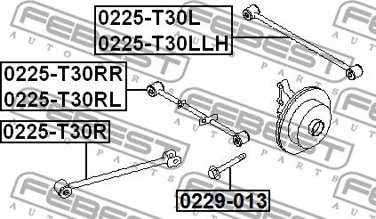 Febest 0225-T30LLH - Yolun idarəedici qolu furqanavto.az