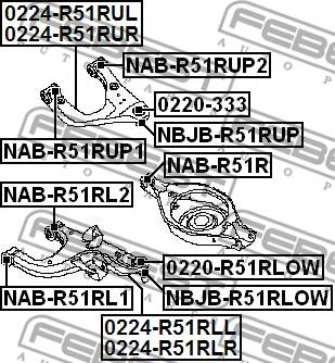 Febest 0220-R51RLOW - Billi birləşmə furqanavto.az