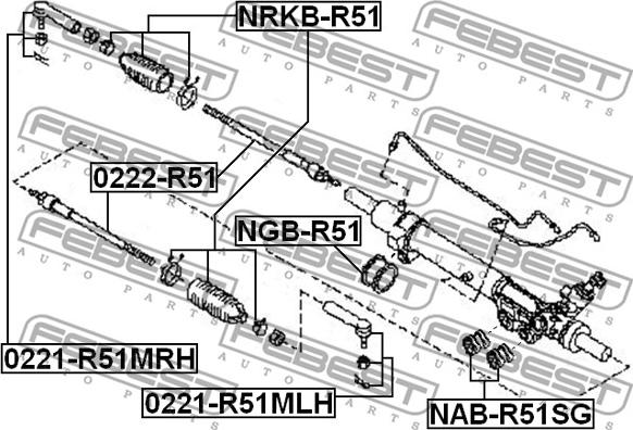 Febest 0221-R51MRH - Bağlama çubuğunun sonu furqanavto.az