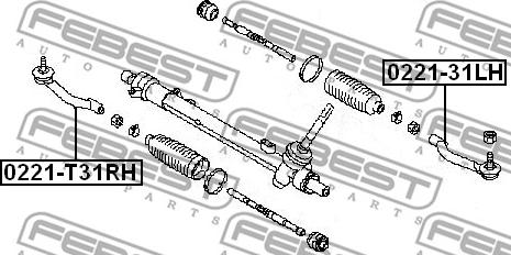 Febest 0221-T31RH - Bağlama çubuğunun sonu furqanavto.az