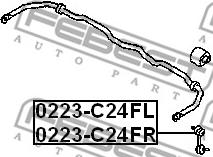Febest 0223-C24FR - Çubuq / Strut, stabilizator furqanavto.az