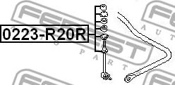 Febest 0223-R20R - Çubuq / Strut, stabilizator furqanavto.az