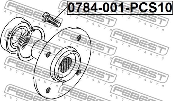 Febest 0784-001-PCS10 - Təkər dirəyi furqanavto.az