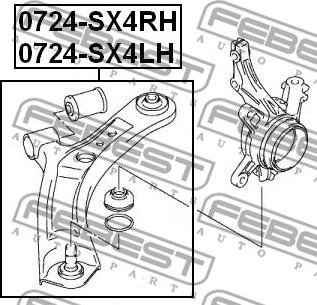 Febest 0724-SX4LH - Yolun idarəedici qolu furqanavto.az