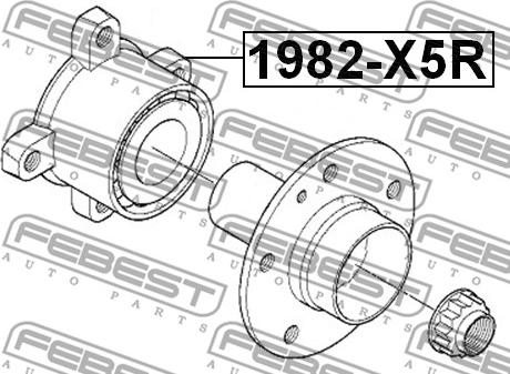 Febest 1982-X5R - Təkər Qovşağı furqanavto.az