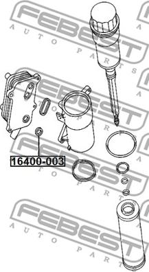 Febest 16400-003 - Möhür, yağ soyuducu furqanavto.az