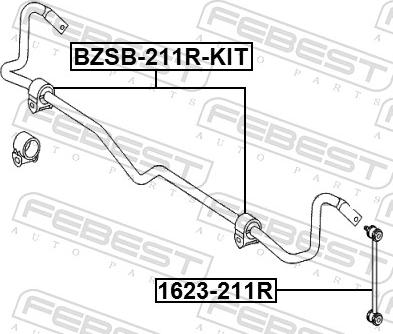 Febest 1623-211R - Çubuq / Strut, stabilizator furqanavto.az