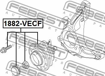 Febest 1882-VECF - Təkər Qovşağı furqanavto.az