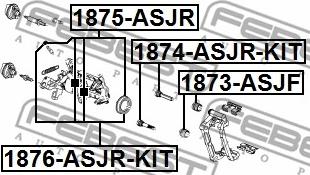 Febest 1876-ASJR-KIT - Təmir dəsti, əyləc kaliperi furqanavto.az