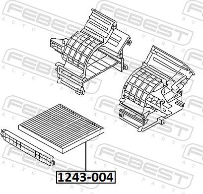 Febest 1243-004 - Filtr, daxili hava www.furqanavto.az