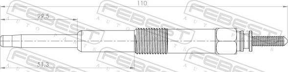 Febest 12642-001 - İşıqlandırma şamı furqanavto.az