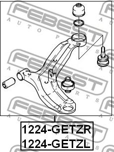 Febest 1224-GETZR - Yolun idarəedici qolu furqanavto.az