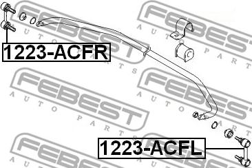Febest 1223-ACFR - Çubuq / Strut, stabilizator furqanavto.az