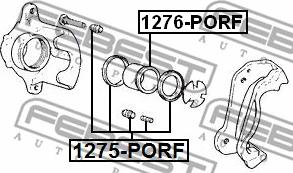 Febest 1276-PORF - Piston, əyləc kaliperi furqanavto.az