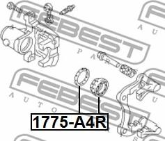 Febest 1775-A4R - Təmir dəsti, əyləc kaliperi furqanavto.az