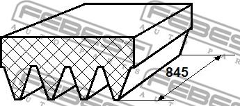 Febest 88126-4L845 - V-yivli kəmər furqanavto.az