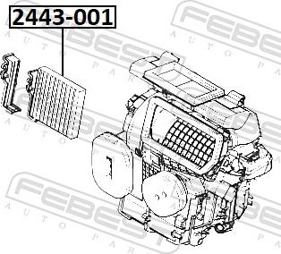 Febest 2443-001 - Filtr, daxili hava furqanavto.az