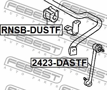 Febest 2423-DASTF - Çubuq / Strut, stabilizator furqanavto.az