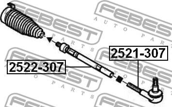 Febest 2521-307 - Bağlama çubuğunun sonu furqanavto.az