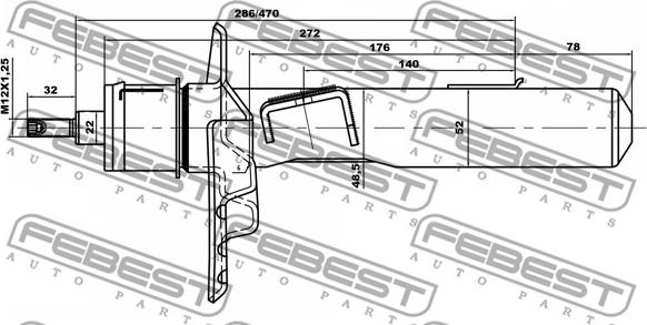 Febest 21110-007F-KIT - Amortizator furqanavto.az