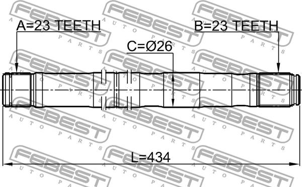 Febest 2112-CMAXLH - Sürücü mili furqanavto.az