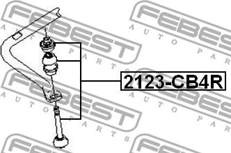 Febest 2123-CB4R - Çubuq / Strut, stabilizator furqanavto.az