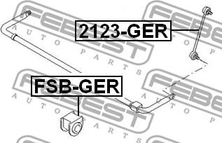 Febest 2123-GER - Çubuq / Strut, stabilizator furqanavto.az