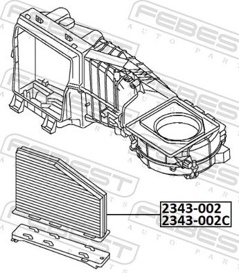 Febest 2343-002 - Filtr, daxili hava furqanavto.az