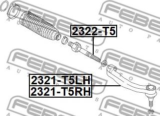 Febest 2322-T5 - Daxili Bağlama Çubuğu, Ox Birləşməsi furqanavto.az