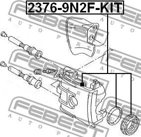 Febest 2376-9N2F-KIT - Təmir dəsti, əyləc kaliperi furqanavto.az