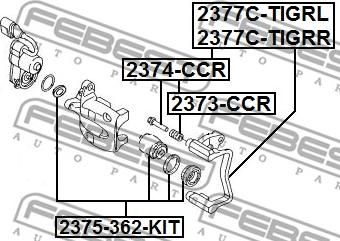 Febest 2377C-TIGRR - Əyləc Kaliper Kronşteyn Dəsti furqanavto.az