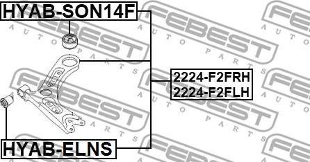 Febest 2224-F2FLH - Yolun idarəedici qolu furqanavto.az