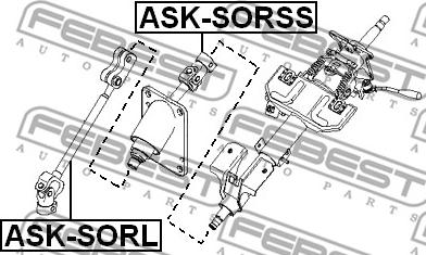 Febest ASK-SORL - Sükan şaftı furqanavto.az