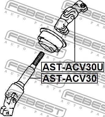 Febest AST-ACV30U - Sükan şaftı furqanavto.az