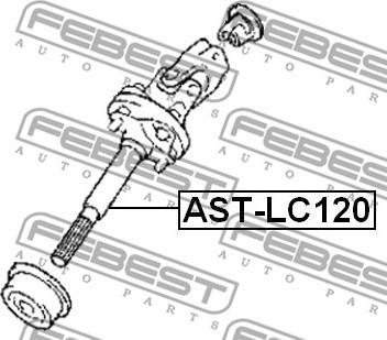 Febest AST-LC120 - Sükan şaftı furqanavto.az