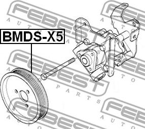 Febest BMDS-X5 - Kasnak, sükanın gücləndirici nasosu furqanavto.az
