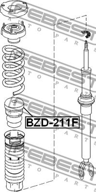 Febest BZD-211F - Rezin tampon, asma furqanavto.az