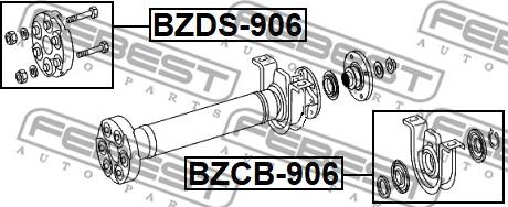 Febest BZDS-906 - Elastik disk, dayaq valının birləşməsi www.furqanavto.az