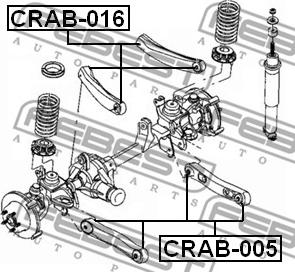 Febest CRAB-016 - Nəzarət Kolu / Arxa Qol furqanavto.az