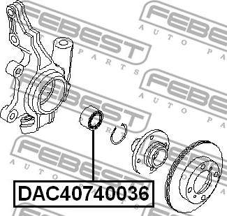 Febest DAC40740036 - Təkər yatağı furqanavto.az